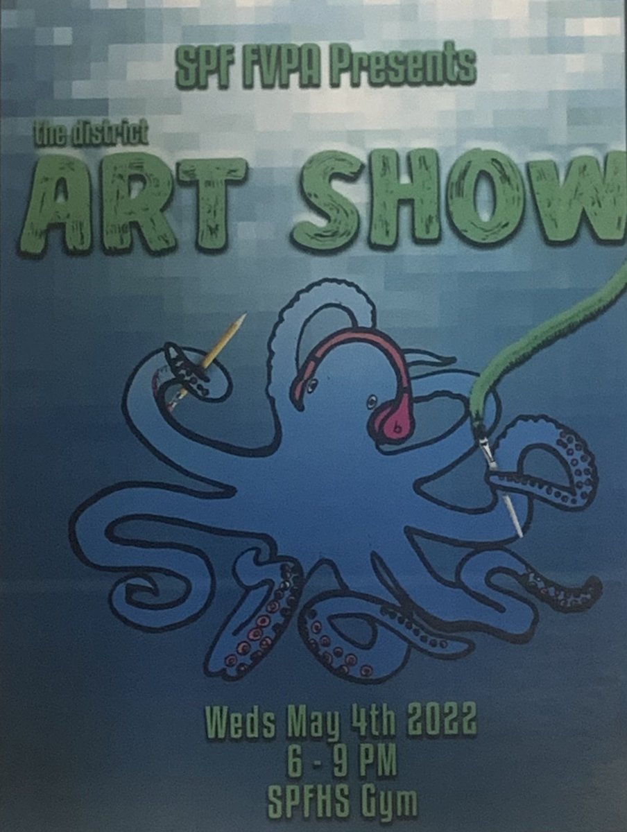 Robert_McGarry's tweet photo. Students from each of our schools want you to know that the annual #SPFProud District Art show returns tonite! 7-9 at #SPFHS (2 of 2) @ArtEducatorsNJ @NAEA https://t.co/Kyf827eham