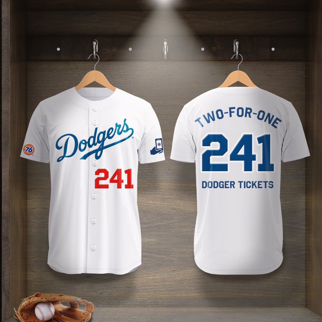 The two-for-one Dodger ticket season has begun! 🧢 Buy 8 gallons with the My 76® App, get two-for-one Dodger tickets. 76gas.ly/6000Hfpbr TM/© 2022 MLB