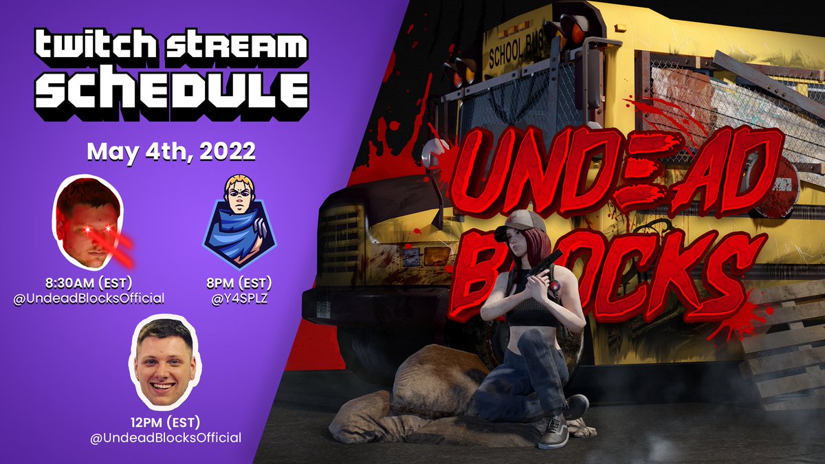 UndeadBlocks's tweet photo. It’s time to change P2E forever. 

Undead Blocks Public Beta reveal date tonight, 8PM EST. 

Grant joins @y4splz for a LIVESTREAM SPECIAL on Twitch! 🎥 https://t.co/0D9uq2VI1r