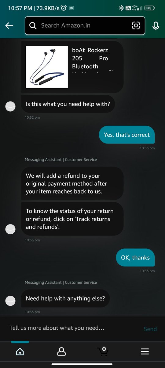 geekyarvind's tweet photo. @AmazonHelp @amazonIN
This is how your chat support works
It sucks actually, I'm done with same answer https://t.co/HQ4vhzN9dV