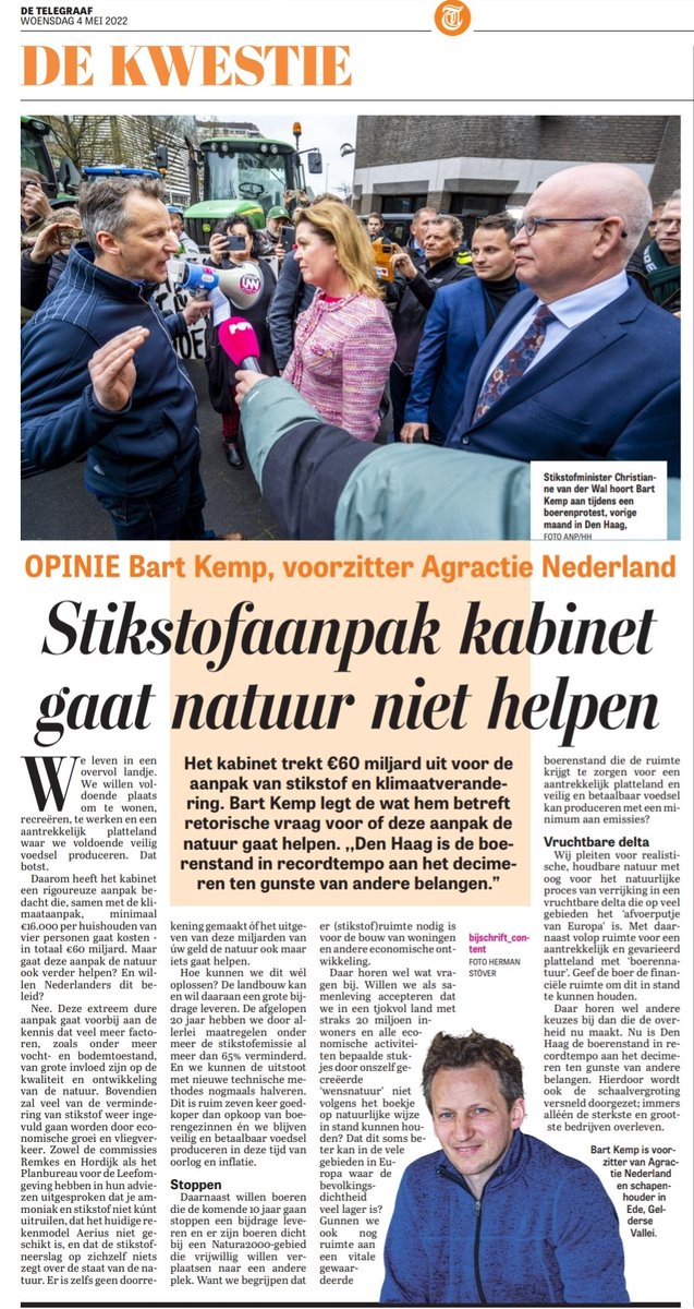 ''𝐃𝐞𝐧 𝐇𝐚𝐚𝐠 𝐢𝐬 𝐝𝐞 𝐛𝐨𝐞𝐫𝐞𝐧𝐬𝐭𝐚𝐧𝐝 𝐢𝐧 𝐫𝐞𝐜𝐨𝐫𝐝𝐭𝐞𝐦𝐩𝐨 𝐚𝐚𝐧 𝐡𝐞𝐭 𝐝𝐞𝐜𝐢𝐦𝐞𝐫𝐞𝐧 𝐭𝐞𝐧 𝐠𝐮𝐧𝐬𝐭𝐞 𝐯𝐚𝐧 𝐚𝐧𝐝𝐞𝐫𝐞 𝐛𝐞𝐥𝐚𝐧𝐠𝐞𝐧''

Opinie vandaag in De Telegraaf 👇