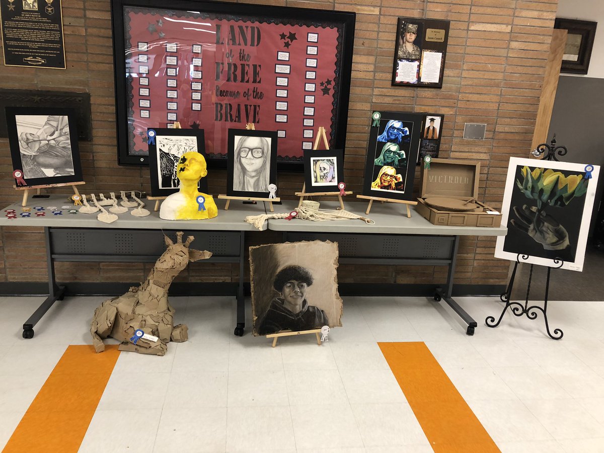 Congratulations to Mrs Mottaz and our HS Art students for winning the Conference Art Festival. Back- to- Back Champs! #trojanforce322