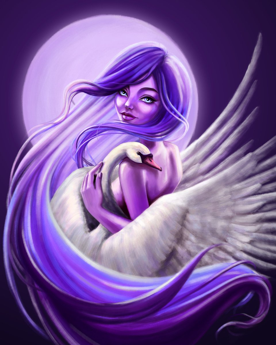 Hey #NFTCommunity 💓🍀
There are two available pieces in my  "Uniqiana" collection on <a href="/foundation/">Foundation 🌐</a> 😊
"Dream Goddess" and "Night
 Swan" 💜🌟⬇️
foundation.app/collection/uni…
#nftart #NFTs