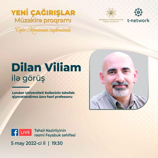 Mayın 5-i saat 19:30-da “Yeni çağırışlar”müzakirə proqramının növbəti buraxılışı yayımlanacaq.
#TəhsilNazirliyi #EduAz #YeniÇağırışlar
Ətraflı: bit.ly/3OPv4jA