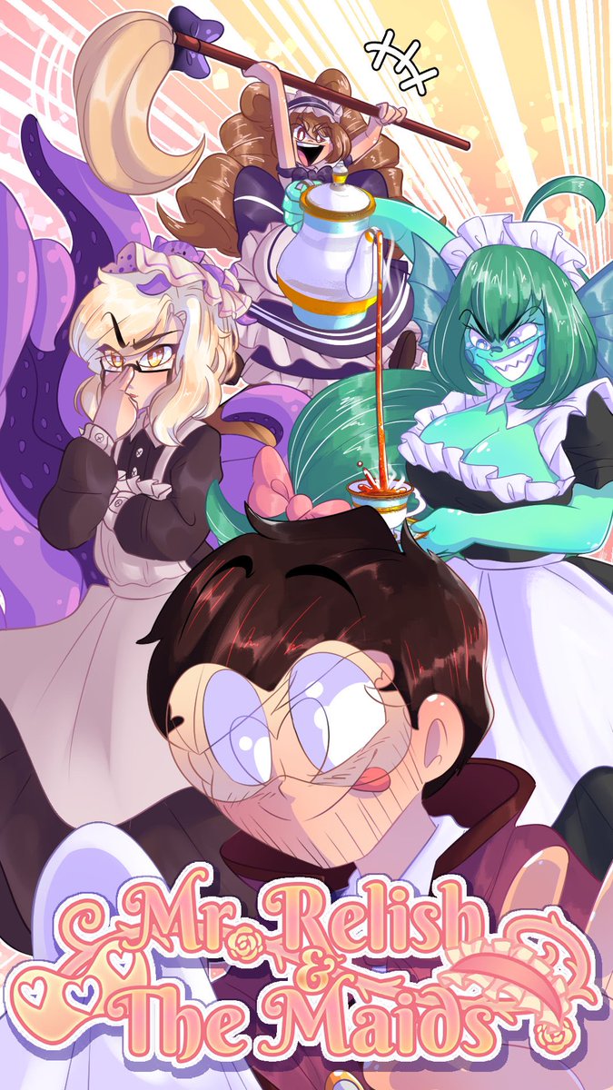 Maid4Fantasy's tweet photo. 3 more days for the release. I would like to announce the title cover for the comic. Im really excited for this!!
Art made by @Bianchi218 
Title logo made by @Kaibuzetta 
#webtoon #art #comic https://t.co/NYaXm8KtRb