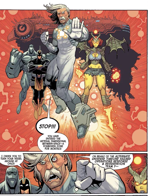 最近のMARVELコミックで一番酷かったと思う別アースのヒーロー虐殺事例は、ハルクが次元間移動を取り締まるどっかの世界のヒーローチームを一瞬でバラバラにしたやつ 