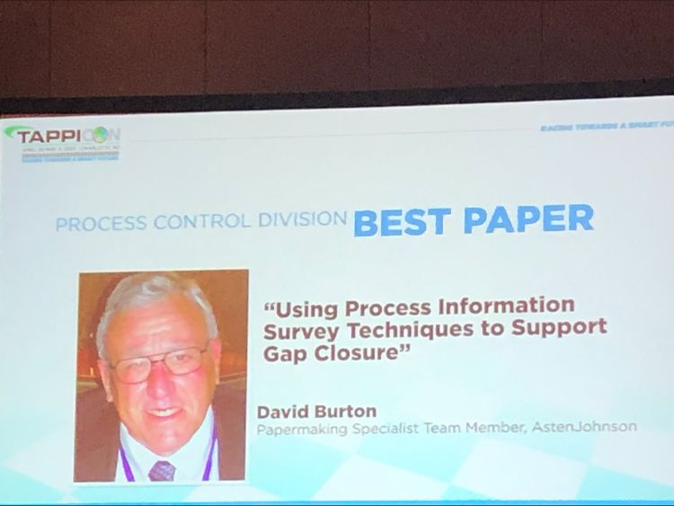 PSEFoundation's tweet photo. At the Awards Breakfast at TappiCon this week, David Burton (‘77) was recognized for the 2022 Process Control Division Best Paper Award, titled “Using Process Information Survey Techniques to Support Gap Closure”. The Paper family at Miami University congratulates you, David! https://t.co/4p1k2CBcso
