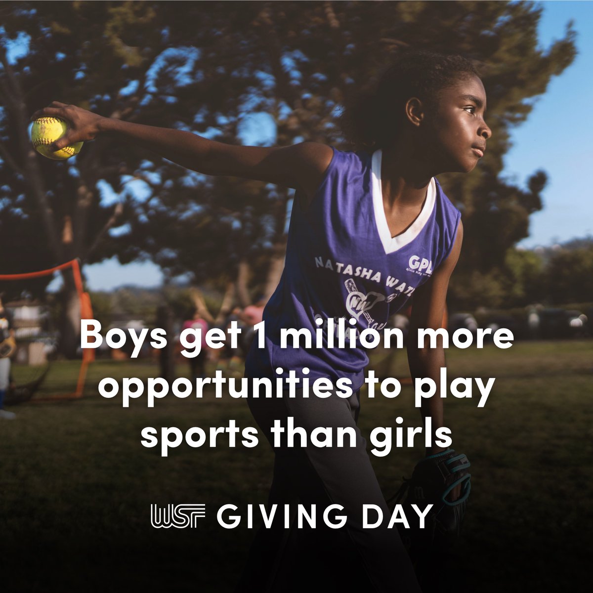 WomensSportsFdn's tweet photo. High school boys get 1 million more sport opportunities than girls… and it’s about time to level the score. Join us on WSF’s Giving Day, May 12, with a gift that DOUBLES in impact. We aim to raise $200K to keep moving forward. Will you chip in? https://t.co/56MEouAeZw https://t.co/ANu85cvXpO
