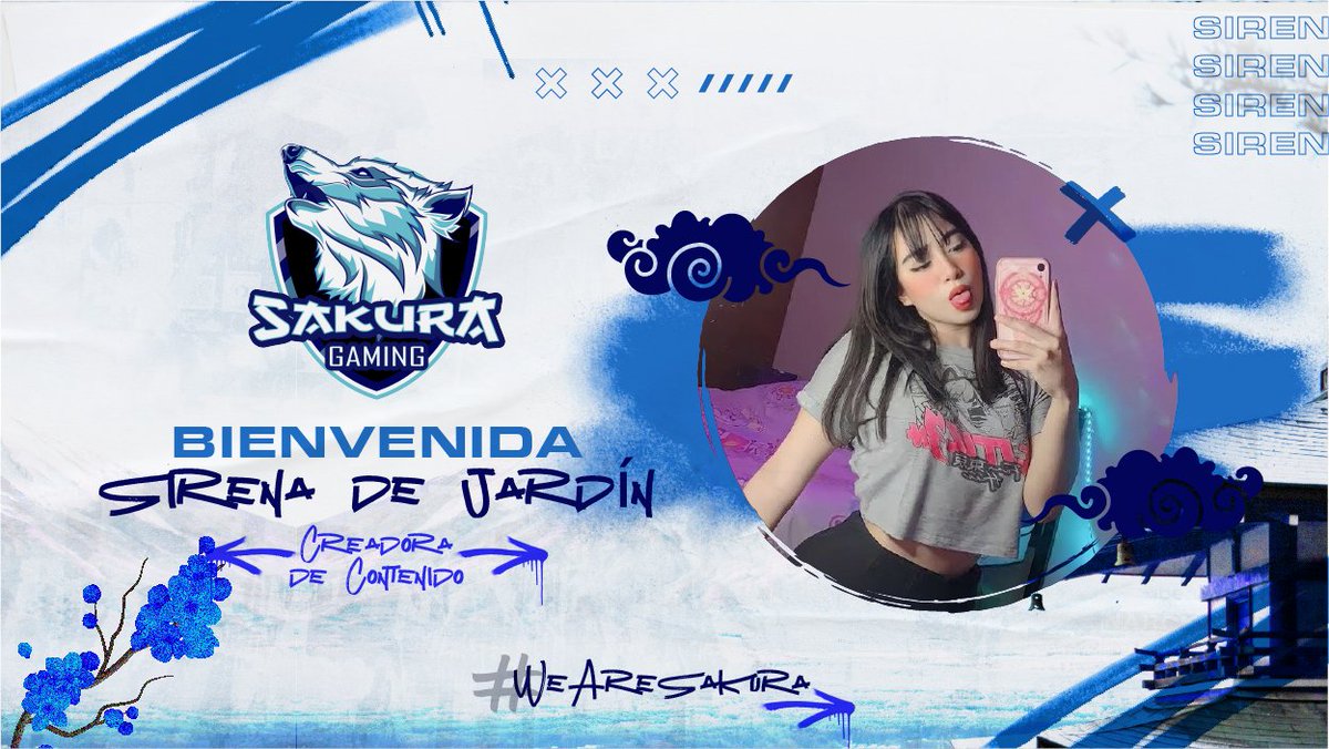SakuraGamingg's tweet photo. Queremos darle la bienvenida a @sirenadejardin 
quién formará parte de los creadores de contenido de Sakura Gaming

Démosle la bienvenida 💙
Sus redes:
Twitter: https://t.co/LOsI4hK55u
Twitch: https://t.co/pyuUB3gZbL
Instagram: https://t.co/PcFw1HRer2
#WEARESAKURA https://t.co/f7qE44zdV2
