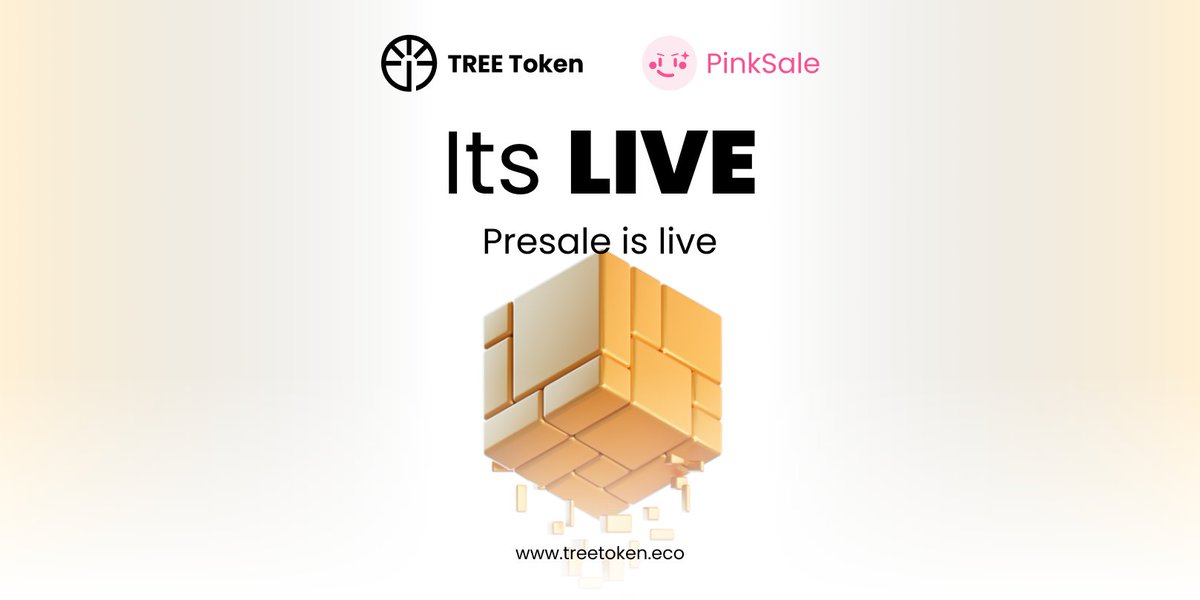 🚀 TREETOKEN Public Presale is LIVE🚀 

min/max: 0.1/3 BNB

pinksale.finance/#/launchpad/0x…

<a href="/TreeTokeneco/">TreeToken</a> 
#treetoken #treetokeneco #BSCGems #bnb #100xgem