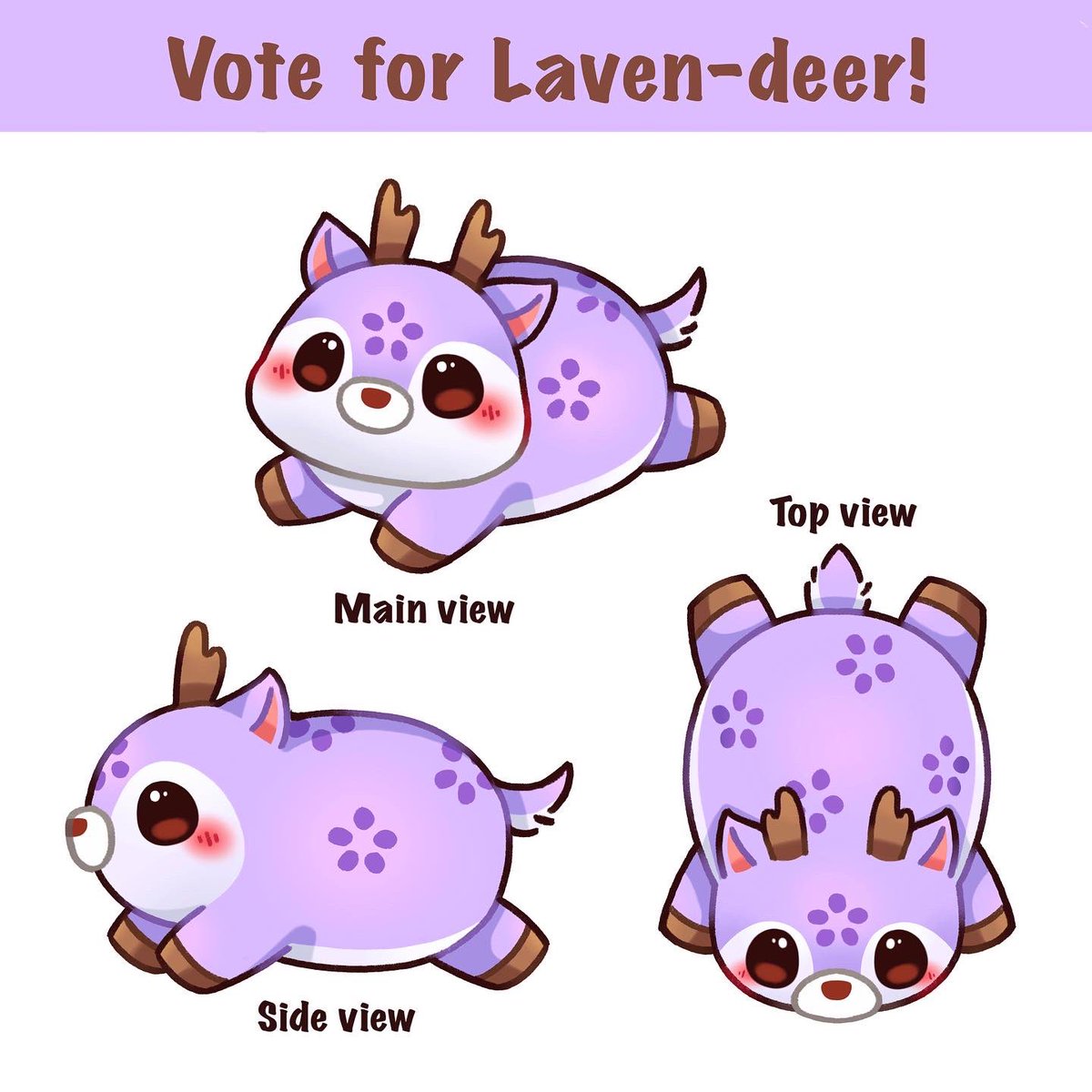 riacchie's tweet photo. Made a #plushie design - pls vote for Laven-deer to make it into a REAL plushie! 💜🦌

https://t.co/kRAZGVT2nf https://t.co/DqFctIGC5X