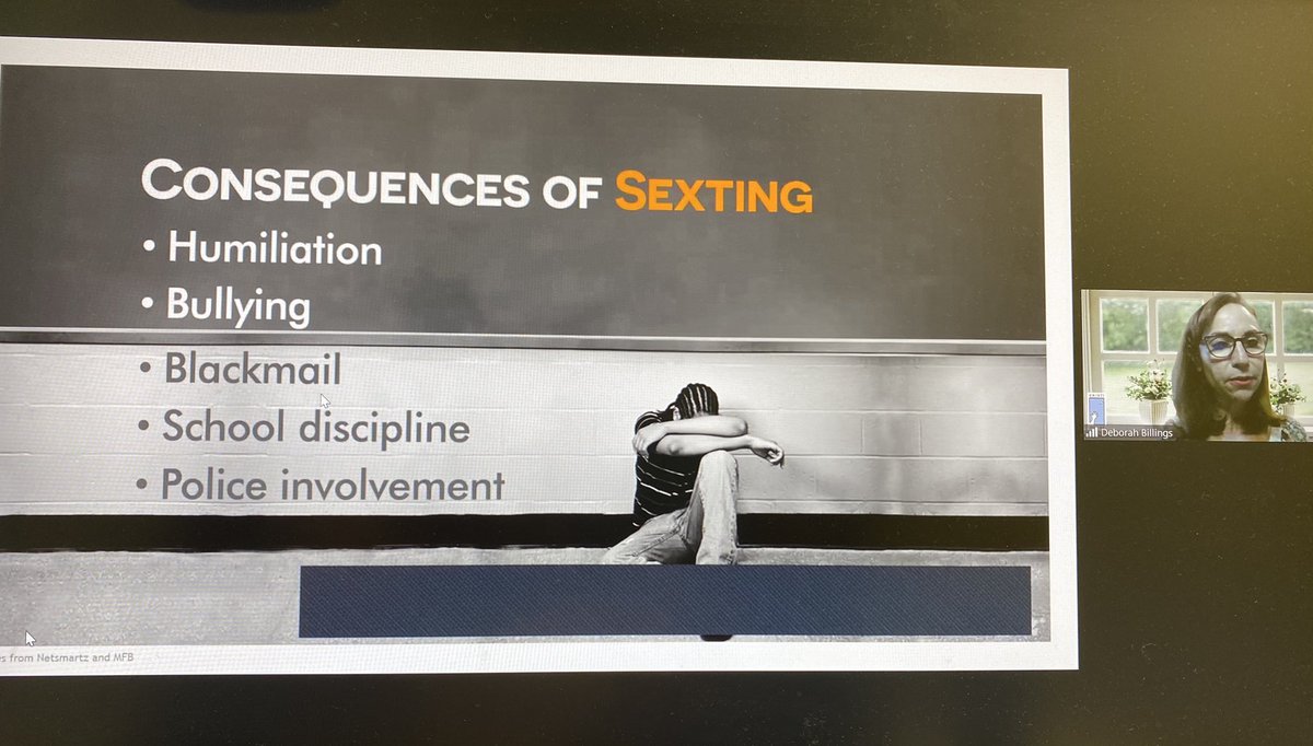 StdtSvcsMDCPS's tweet photo. As part of Anti-Sexting Awareness Day, @KristiHouseCAC held a webinar this morning for secondary staff and students on the dangers and consequences of sexting! #ThinkBeforeYouText @MDCPS https://t.co/ASzRaCqqTs