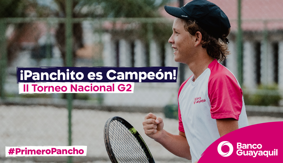 ¡Qué grande Pancho! 🙌🏻 es el nuevo Campeón del II Torneo Nacional G2. 🎾🇪🇨.

¡Segundo torneo nacional que gana en 15 días! 🤯

Estas victorias lo continúan acercando a su participación en el Sudamericano Sub 16 Argentina 2022 💪🏻#PrimeroPancho
