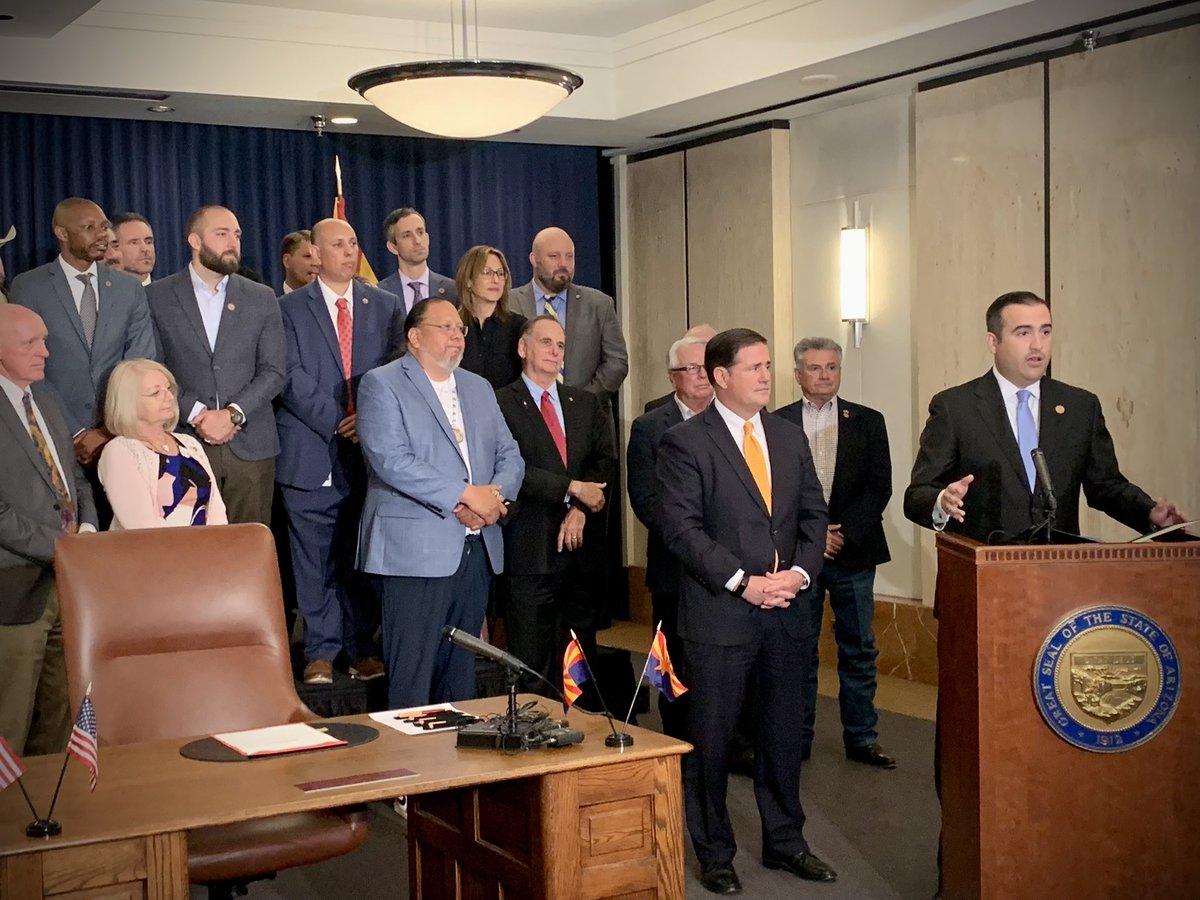 AZSenateGOP's tweet photo. Arizona Invests $400 million for Critical Improvements to the I-10 Corridor

SB1239, sponsored by @TJShopeforAZ, was signed by @DougDucey today. https://t.co/YyBjOa4mQq