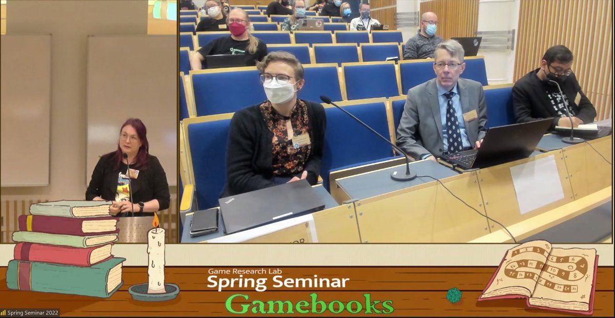 We wrapped up today's #Gamebooks Seminar sessions. Thanks to all participants for an engaging event! We will continue Day 2 with Session 4: Books in Digital Games! 📚🤓