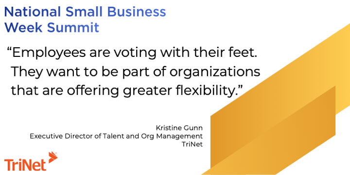 TriNet's tweet image. Download more content like this from our #TriNetSmallBizSummit here: trinet.com/smallbusinessw…
#SmallBusinessWeek #DreamSmallBiz #IncredibleHR #IncredibleStartsHere #ValueofaPEO #virtualevent #businessresilience #businesssuccess #smallbusinessevent #recruitment #WednesdayWisdom