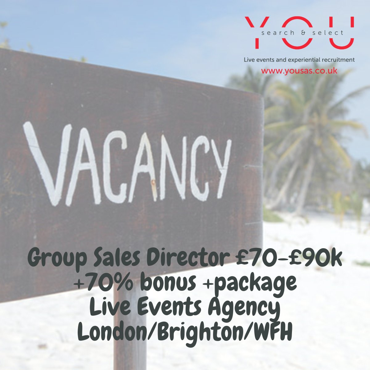 robertkenward's tweet photo. **NEW ROLE**
Group Sales Director
Β£70-Β£90k + 70% bonus
Live Event Agency
London/Brighton/WFH
Yep, you read that right, seventy percent.
You don't even have an individual target...
https://t.co/nJlUU8Vq9x
#eventprofs #eventjobs #fitability #recruitment https://t.co/X1nge0VuGK