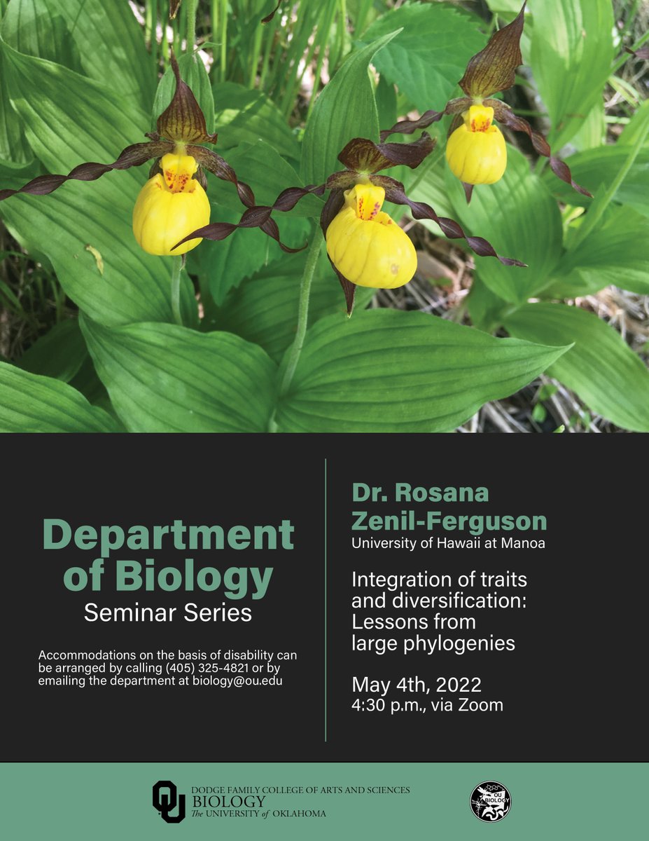 Today at 4:30 p.m.! More info available at ou.edu/cas/biology