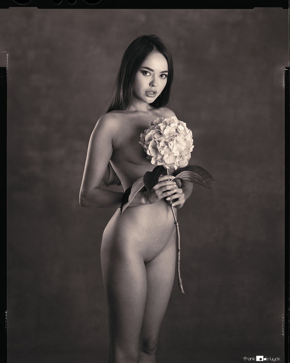 FrankDeLuyck's tweet photo. I really love how this large format portrait of Anna @xlimonade1 came out. #largeformat #sheetfilm #4x5 #chamonix #viewcamera #istillshootfilm #filmisnotdead #Ilford #Delta100 #blackandwhite #portrait #flower #greatmodel #beauty https://t.co/yVzWObtmxJ