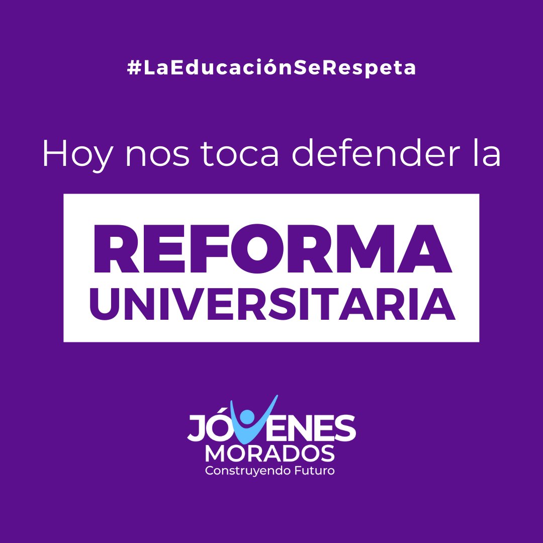 🚨¡ALERTA! Hoy es la segunda votación del proyecto de ley que atenta contra la Reforma Universitaria 

No podemos permitir que en nombre de una supuesta “autonomía” se ponga en riesgo la educación de miles de jóvenes a nivel nacional. (1/2)
