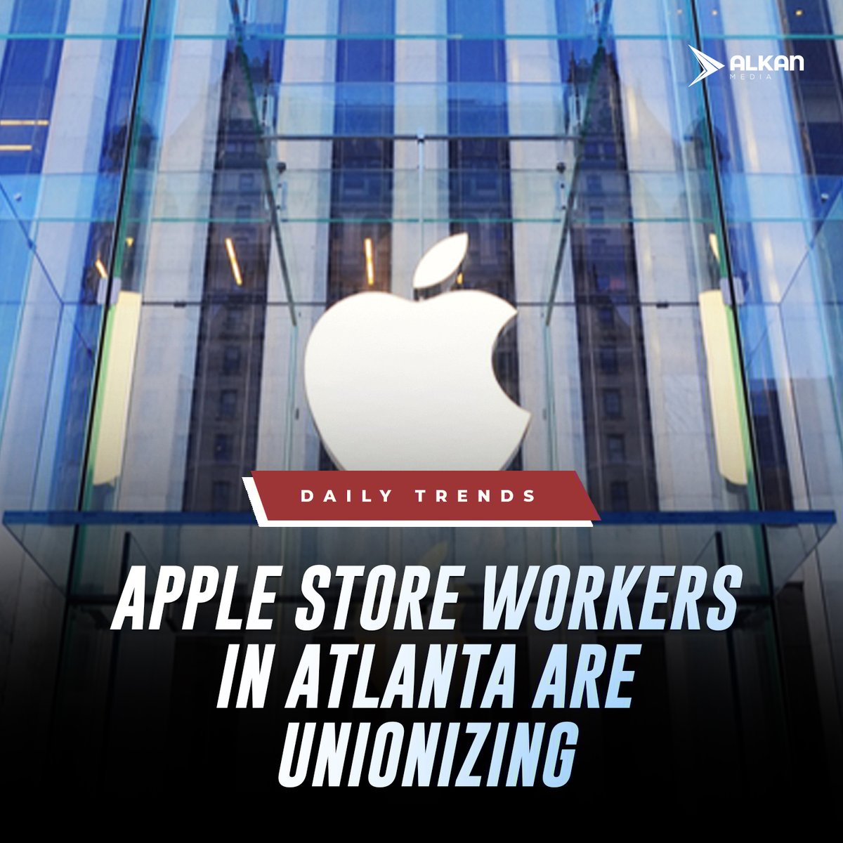alkan_media's tweet photo. The Verge reported that Apple store employees in Atlanta will hold a union election on June 2. According to the outlet, the retail employees agreed with the company to hold it next month with the election being held in person in Atlanta. #Apple https://t.co/H1FgM4e2Ez