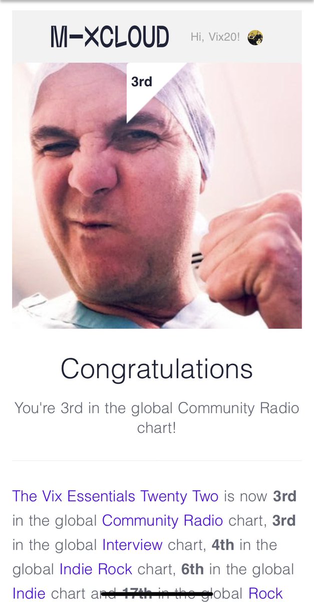VIX20 Essentials (@vix20c) on Twitter photo We’re climbing..Thank you <a href="/SoundofSpitfire/">Sound Of Spitfire</a> @jaxxradio <a href="/LDRwaves/">Lake District Radio</a> <a href="/FyldeCoastRadio/">Fylde Coast Radio</a> <a href="/CentralCoastRa1/">Central Coast Radio</a> <a href="/westnfkradio/">West Norfolk Radio</a> <a href="/charliemasonva/">ℂℍ𝔸ℝ𝕃𝕀𝔼 𝕄𝔸𝕊𝕆ℕ ℝ𝔸𝔻𝕀𝕆</a> <a href="/382radio/">382radio</a> <a href="/BelterRadio/">Belter Radio</a> x We’re climbing..Thank you <a href="/SoundofSpitfire/">Sound Of Spitfire</a> @jaxxradio <a href="/LDRwaves/">Lake District Radio</a> <a href="/FyldeCoastRadio/">Fylde Coast Radio</a> <a href="/CentralCoastRa1/">Central Coast Radio</a> <a href="/westnfkradio/">West Norfolk Radio</a> <a href="/charliemasonva/">ℂℍ𝔸ℝ𝕃𝕀𝔼 𝕄𝔸𝕊𝕆ℕ ℝ𝔸𝔻𝕀𝕆</a> <a href="/382radio/">382radio</a> <a href="/BelterRadio/">Belter Radio</a> x