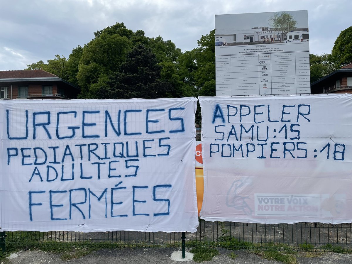 Nadege_Abd's tweet photo. Depuis 2 jours les urgences de l’hôpital Robert Ballanger sont fermées, faute de personnel. Un établissement à cheval sur 3 villes, Villepinte, Aulnay-sous-Bois &amp; Sevran (93), soit plus de 170 000 habitants. 

La France, 5e puissance mondiale. 

PS: le Covid-19 n’y est pour rien. https://t.co/lq05a1F2wJ