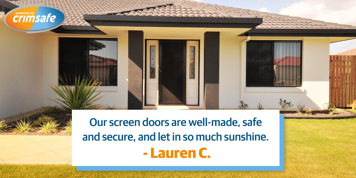 We pride ourselves on the quality of each of our screens. We're so glad you're enjoying all the benefits Crimsafe Security and Storm Screens are bringing to your home, Lauren!

#Crimsafe #security #securityscreen #securityscreens #lifestyle #homeimprovement #windows #Doors