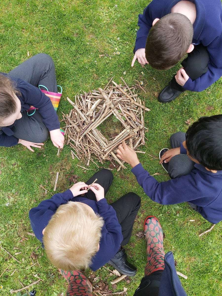 ChilternOutdoor's tweet photo. I had a busy morning on Tuesday with the @ChilternY2 Crocodiles. Learning about shelter and starting with nests, they built a few of their own. Great work! Mrs B 🙂 https://t.co/TtUPdMvL5g