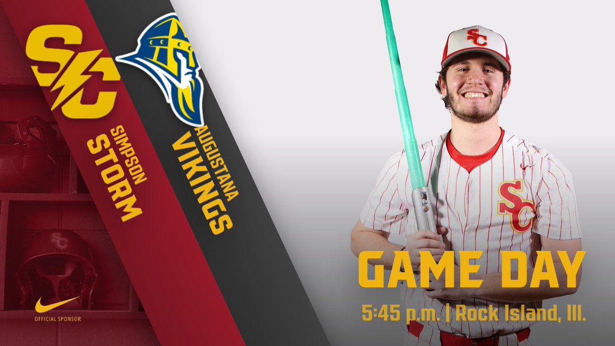 On the road for our final non-conference game of the season!

🆚 Augustana
🕕 5:45 p.m.
📍 Rock Island, Ill. 
🏟 Swanson Stadium
📊 bit.ly/3FdC3yw
🖥 bit.ly/2SlU3Om

#MayThe4thBeWithYou | #ONESimpson | #rollriversBSB
