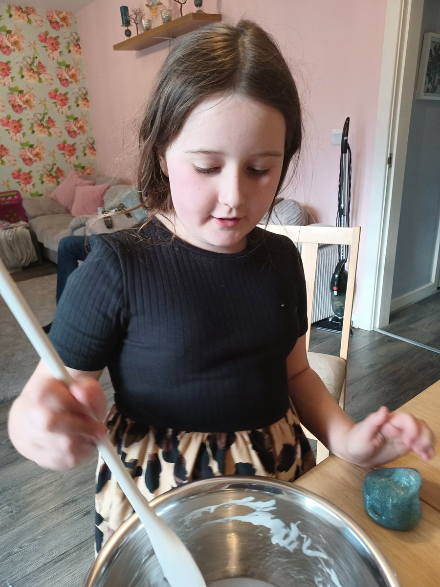 pinkydc's tweet photo. She's home, she's had a great time, thanks for looking after her, hopefully she will sleep tonight. Her poorly bunny Rebecca is happy to have her back for cuddles and straight back to her slime too. 💙💛 @MrsRisleyStMary @Miss_S_Allwood @DonnaLind23 https://t.co/zaZVvhsi0o