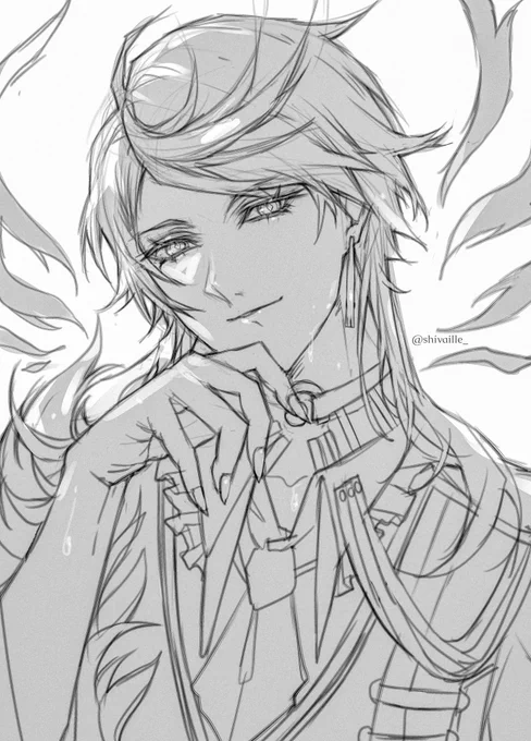 sketched this before con hell, but didn't continue it on time for Shu's birthday 😔 