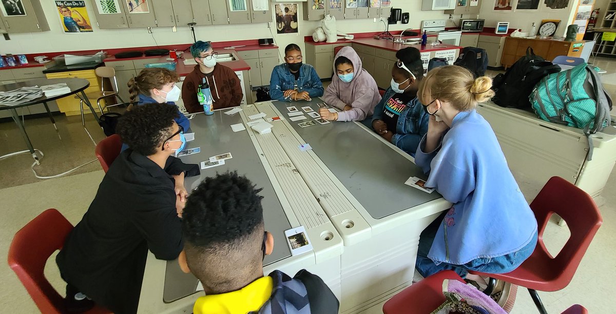 dr_angryfossil's tweet image. Here are my awesome #AParthistory students ready to take on whatever the @CollegeBoard throws them on Friday. They are getting some last minute review with some intense &quot;art against humanity&quot; games.
