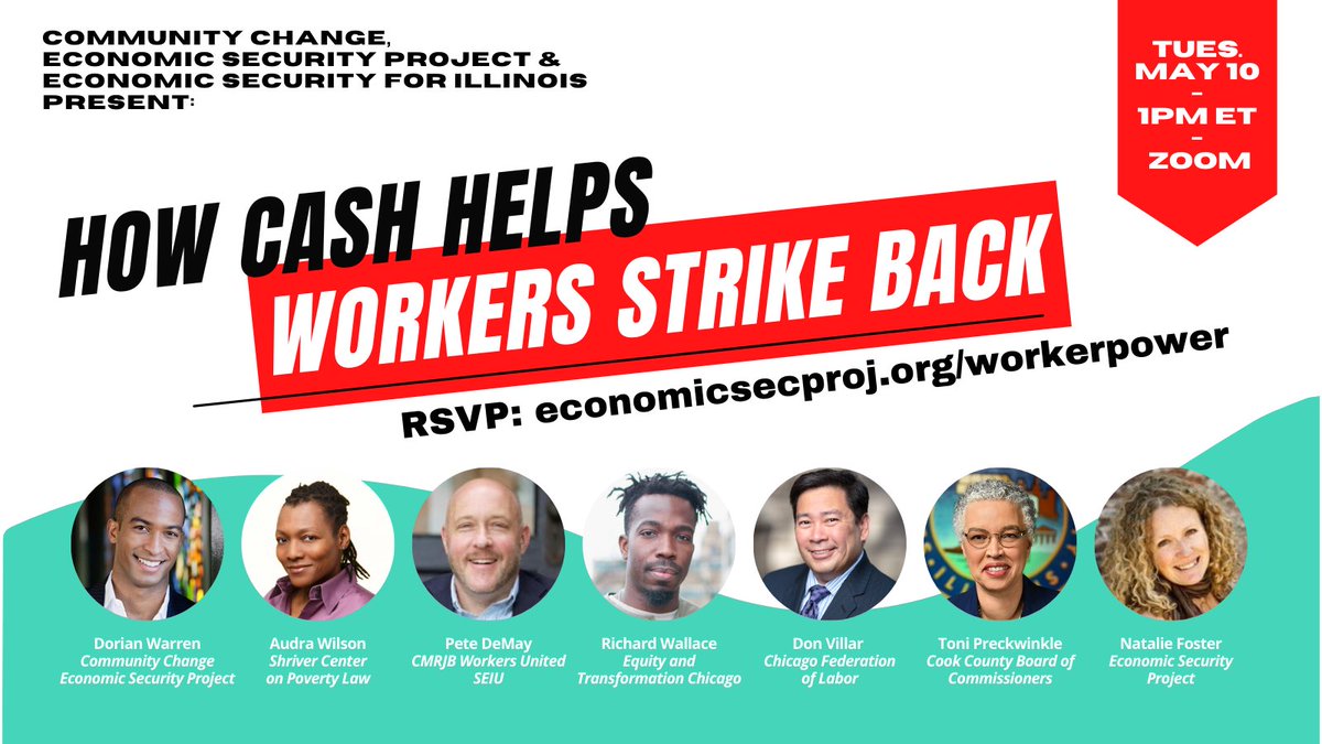 LetsGODMV's tweet photo. On May 10th we'll be joining the @EconomicSecProj @communitychange & @EconsecureIL to discuss how passing Guaranteed Income builds a stronger labor movement.
Join us to discuss how #CashStrikesBack & don't forget to RSVP below ⤵️
https://t.co/67pA0cwCTh https://t.co/IwFIyf8GeU