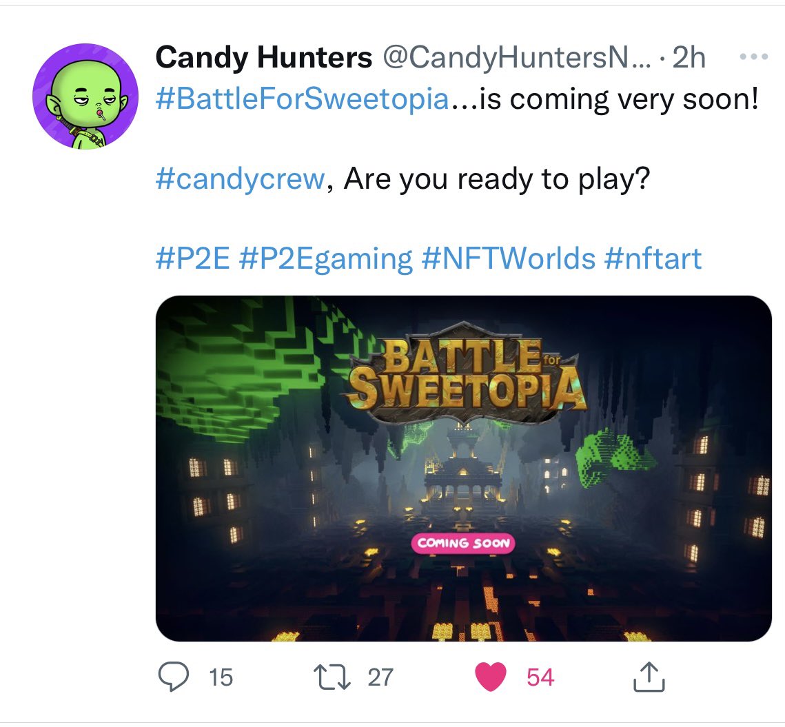 FelipeA87943997's tweet photo. @_gustavomee Fala ai Gustavo Blz ? você ainda acredita na coleção Candy Hunters ? Algo irá acontecer em breve e segurei 1 NFT deles pelo menos. https://t.co/VOsjuRupBy