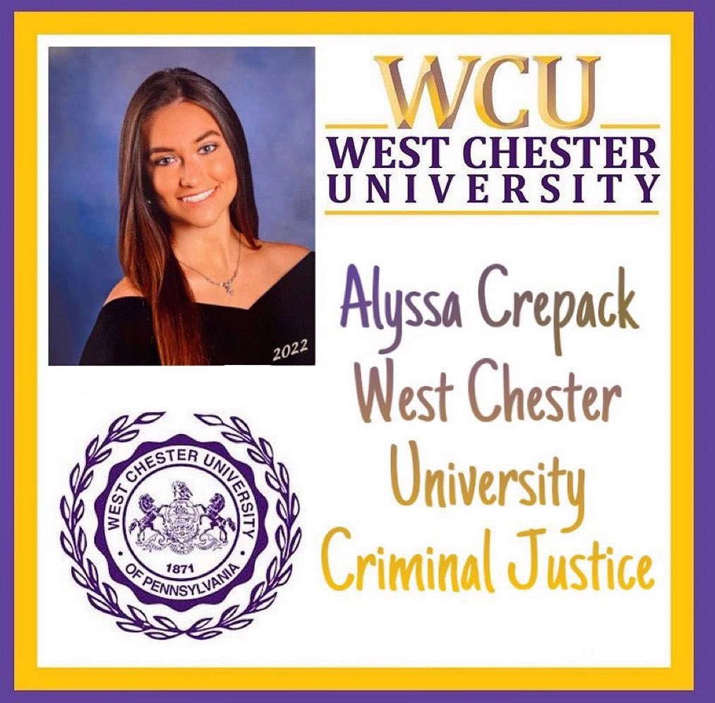 Senior forward, Alyssa Crepack, will be attending West Chester University in the fall! Congratulations! 💛💜🐏