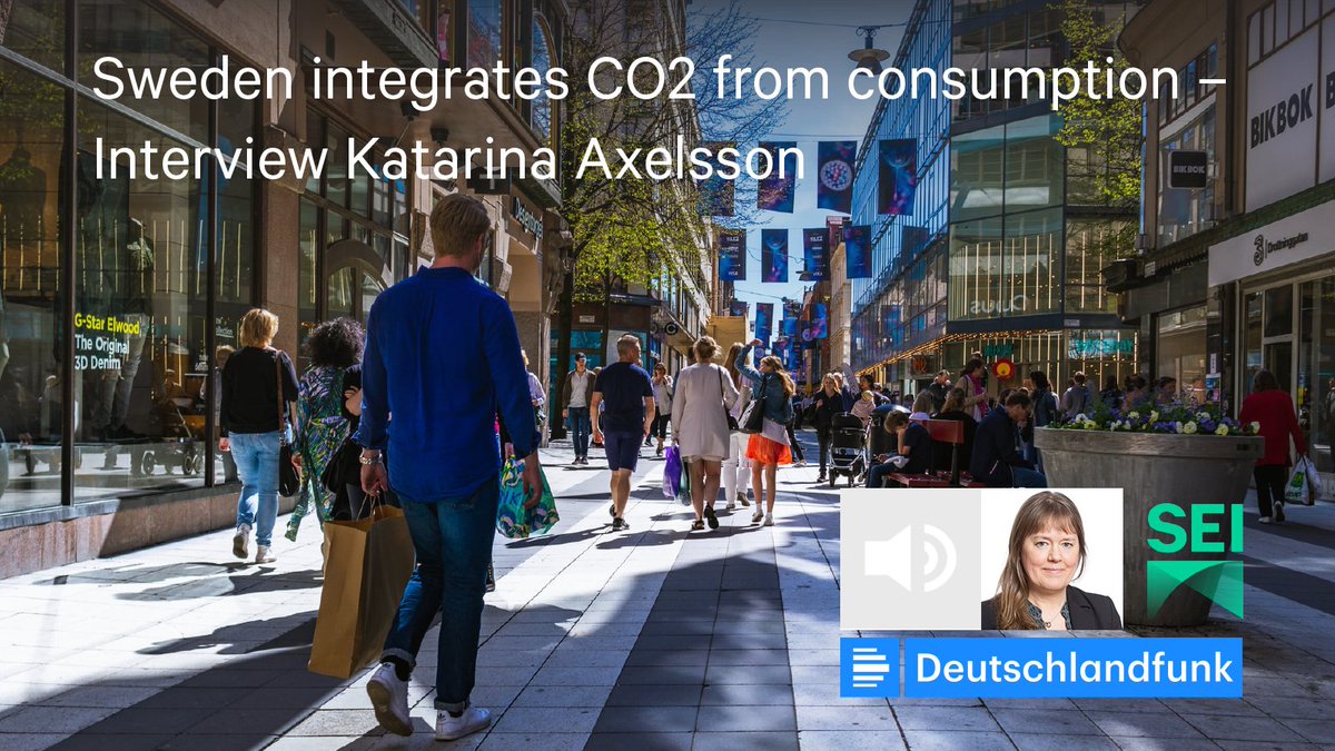 SEIclimate's tweet photo. #ConsumptionBasedEmissions need to go down to less than 1 ton per person, while in Sweden it's currently 9 tons per capita.
Public pressure & market regulations can join forces to support needed changes.
Listen to @KatarinaAxe interviewed at @DLF_Umwelt: https://t.co/yCuaShStLM https://t.co/TPSQipRntC
