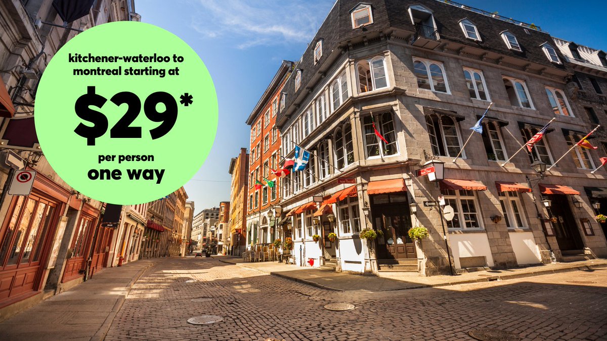 flairairlines's tweet photo. NEW service: Kitchener-Waterloo–Montreal 🥳This new route is part of our recent base expansion at @FlyYKF. Non-stop service to #YUL from #YKF begins July 7 (2x weekly) with fares from $29*! Book now at https://t.co/Ehj3JdcUFF

*incl. taxes &amp; fees, limited availability for fares https://t.co/KOLmywuyVk