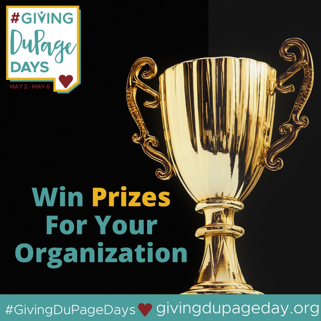 GivingDuPage's tweet photo. From top fundraising awards to top donors, and even digital marketing grants, Giving DuPage is offering some sweet prizes as a THANK YOU to all the hard-working and dedicated #GivingDuPageDays participating nonprofit charities! 
Check out the prizes at: 
https://t.co/kgqOMU9cNR https://t.co/BwZaFVazsz