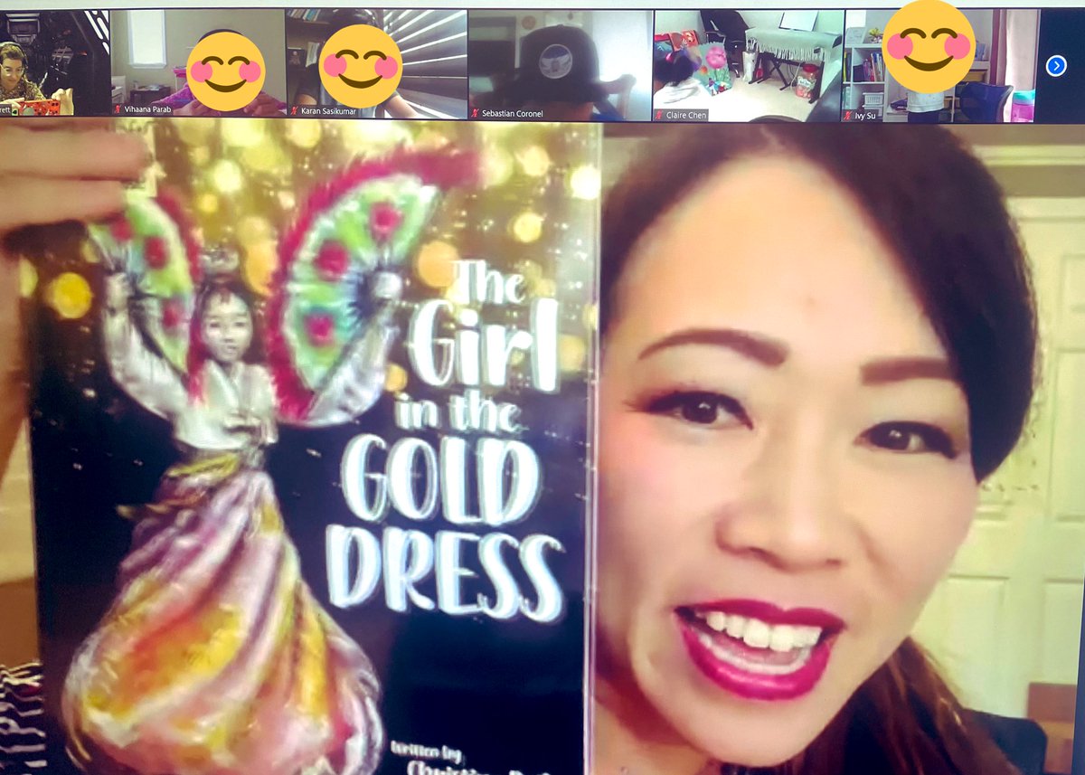 samantha_yellen's tweet photo. Ss were honored to have a REAL AUTHOR read to our class! Thank you @ChristinePaik for reading us your book, The Girl in the Gold Dress &amp; teaching us about Korean culture! #gratitude #AsianAmericanPacificIslanderHeritageMonth #weareconnectacademy @PowayUnified @Connect_PUSD https://t.co/9UcYoMYV0d
