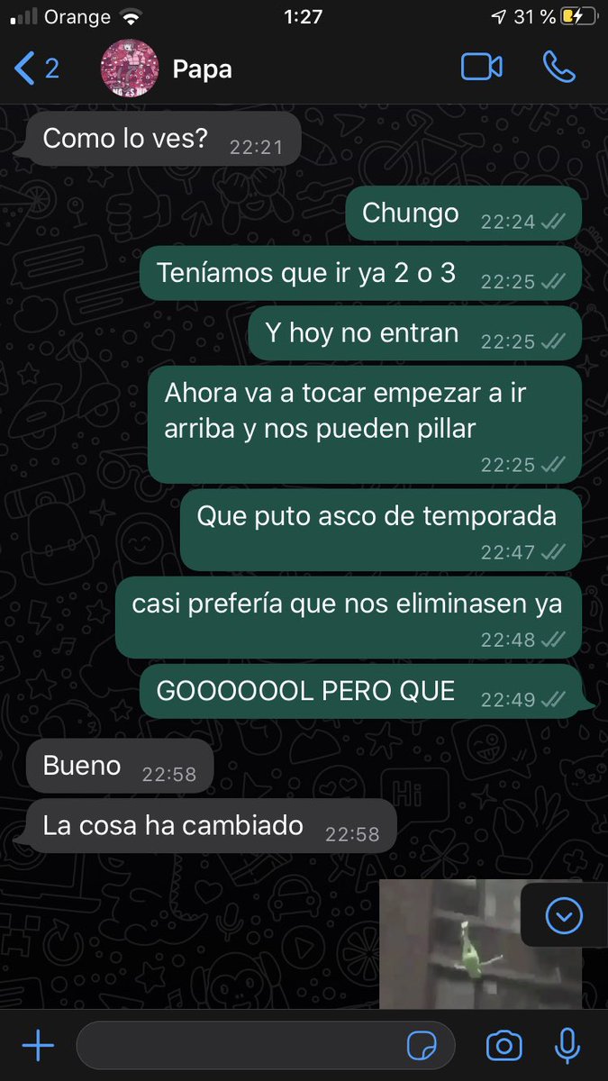 Me voy a la cama triste por no haber visto esta y las otras eliminatorias con mi papá 🥺