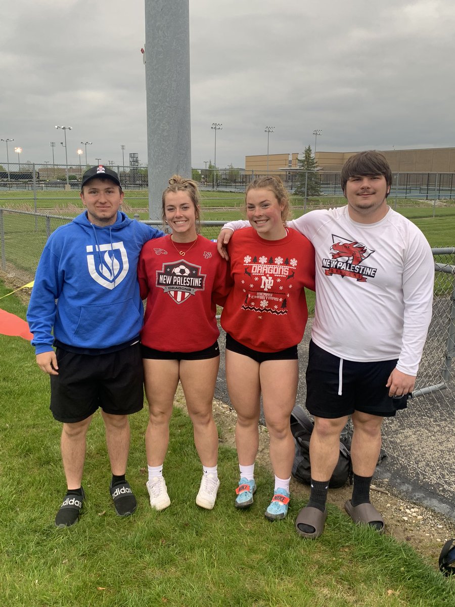 Throwers sweep tonight at County. Josh Lambdin wins disc, Sydney Miller wins disc and breaks county record, Quin Lumbley wins shot, Greg Ratz wins shot. #ThrowDeep