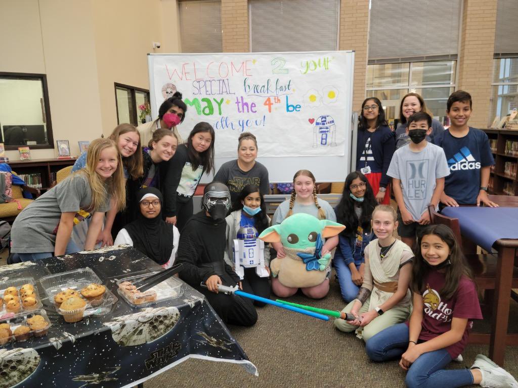 OMSSTUCO's tweet photo. May the 4th be with YOU!  Teacher Appreciation breakfast hosted by STUCO. We ❤️ our Otto teachers! @ottobobcats @OttoMiddlePTA https://t.co/pCMbOIxWFi