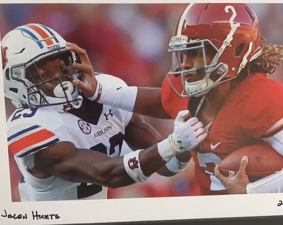 Joeandthecrowd's tweet photo. @JalenHurts lot of winning with that hair time to bring it back. #ramajama Tuscaloosa #FlyEaglesFly https://t.co/RVJ1cGd0XP