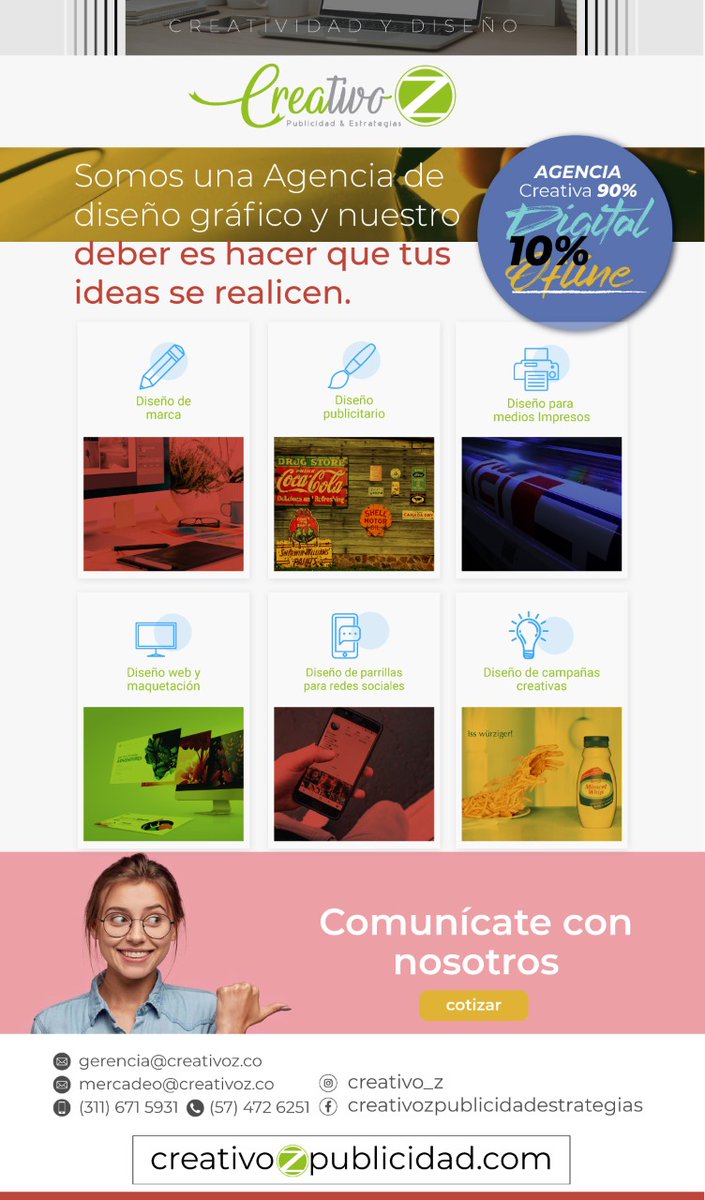 Creativo_Z's tweet photo. Servicios de Diseño y Marketing Digital https://t.co/amf63Qk3Gq🚩💬👌👀👍 - https://t.co/IGB45LWHfU https://t.co/gNnnPEaiqS