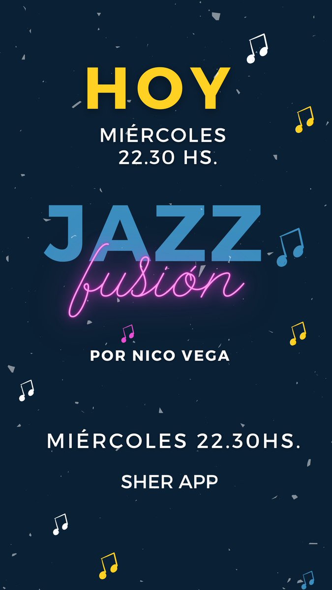 Trabandoconlac1's tweet photo. HOY HAY JAZZ FUSIÓN!!!!
EN VIVO POR SHER APP
22.30 hs.
@the_sher_app
🎵🎶🥁🎹🎙🎷🎺🎸🎻🎚🎛
#audio #audiostream #sherapp #jazz #jazzfusion #sher https://t.co/FRzSAQIoEz