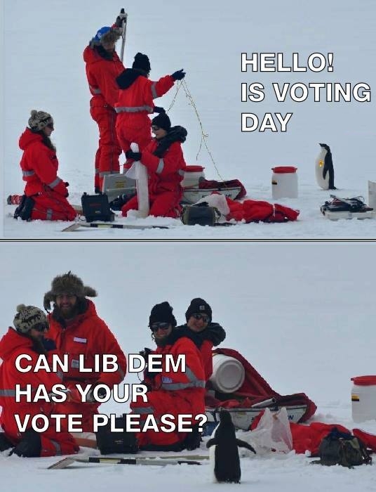 LibDemPenguin's tweet photo. No elections in Antarctica so can go and help in target ward. Remember to snack and hydrate.
#VoteLibDem https://t.co/PtUSCRQQvB