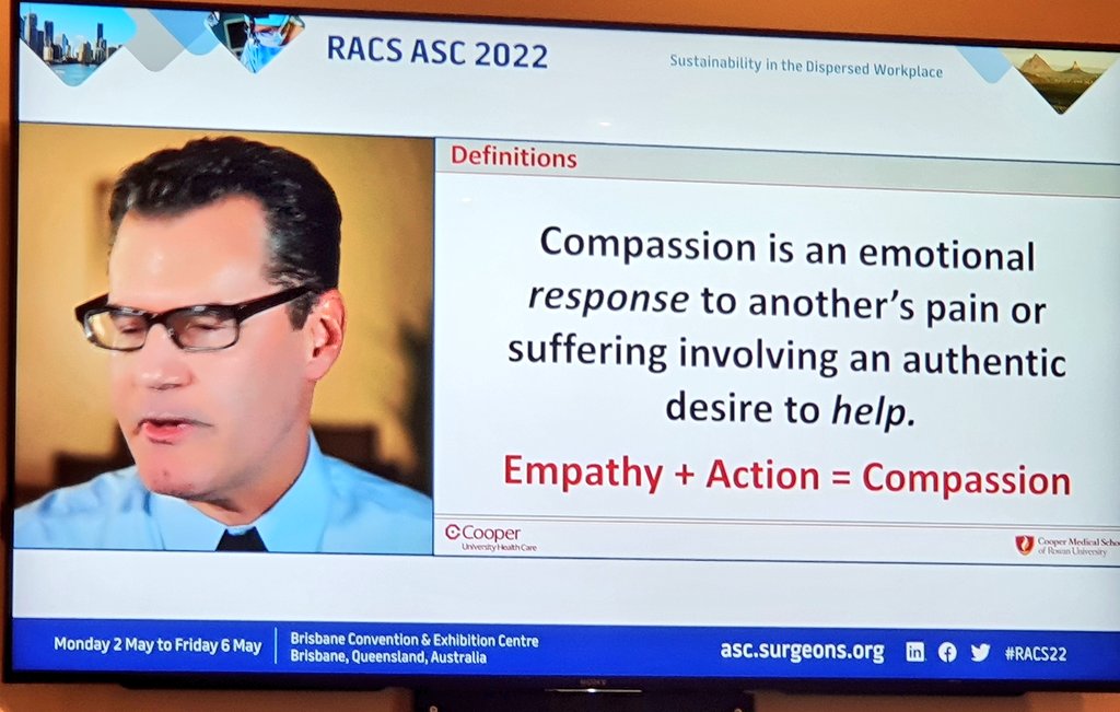 If compassion leads to physician resilience, less mistakes, and better patient outcomes, should "Compassion" be the 10th RACS core competency? <a href="/RACSurgeons/">RACSurgeons</a>  <a href="/StephenTrzeciak/">Dr. T’s Daily Dose</a> #Compassionomics #surgery #racs22 pic.x.com/Y9F0A8dMaC