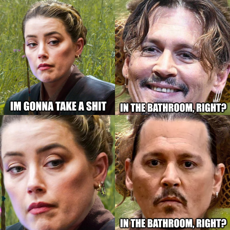 Cerulean_Fox's tweet photo. I saw a bad edit of this meme and knew I needed to improve it. Plz enjoy. 

#AmberHeard #JohnnyDepp #JohnnyDeppAmberHeardTrial #MEMES https://t.co/tp2kKyEyou