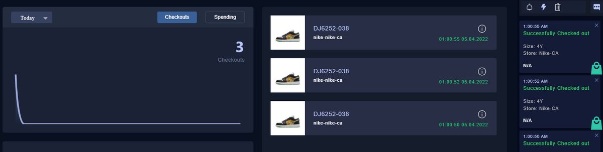 HatsSole's tweet photo. copped the restock from nike ca using this amazing bot MEK aio from @botsupply_ @botspplysuccess https://t.co/V7yFjyxaKx